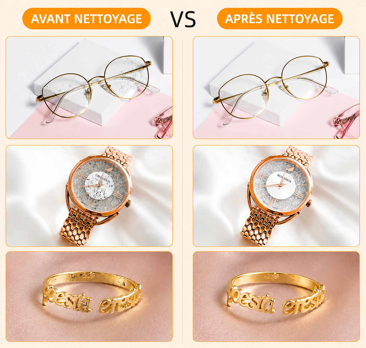 CrystalWave UV™ – Nettoyeur à Ultrasons 45 kHz pour Lunettes, Bijoux et Accessoires