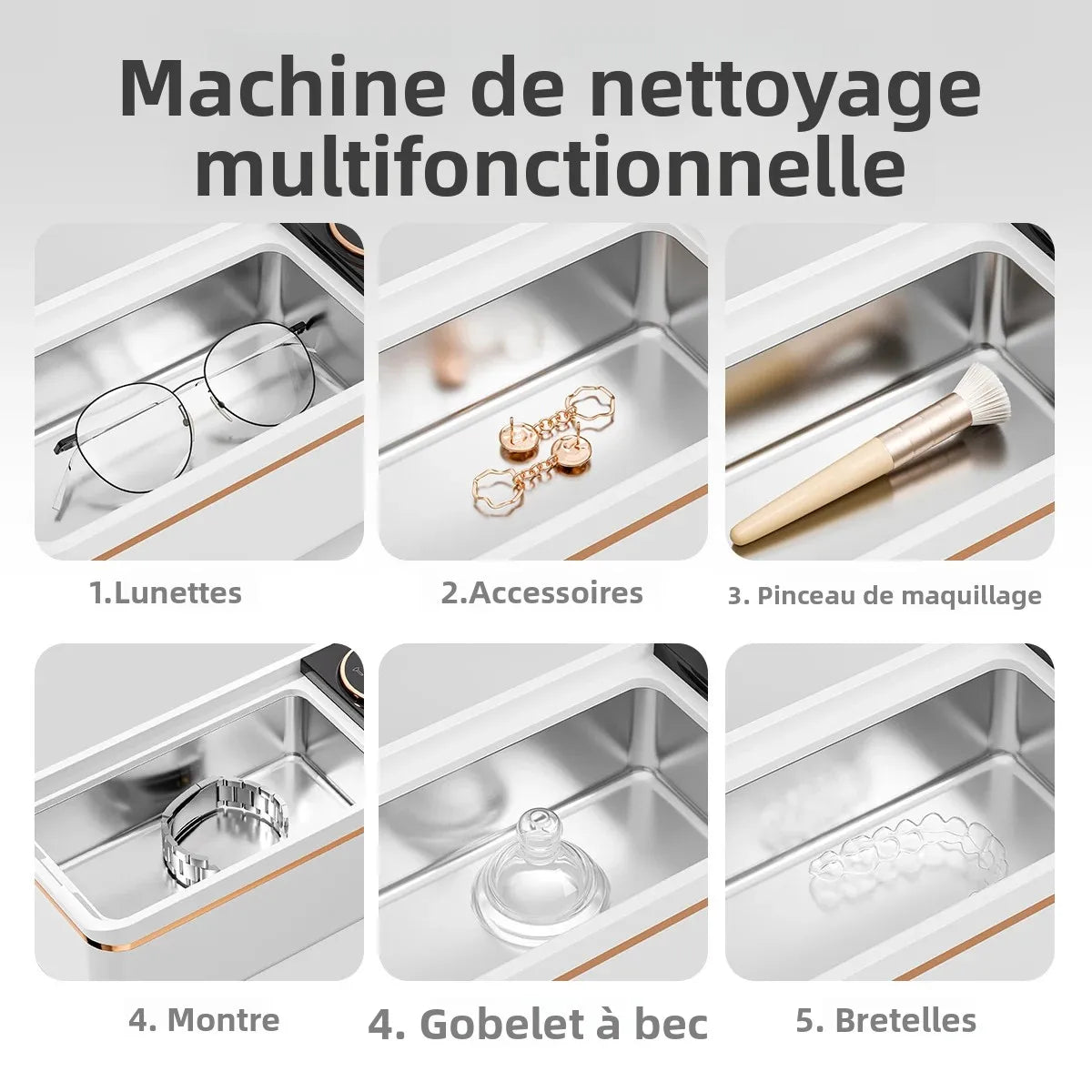 UltraClean Elite™ – Nettoyeur à Ultrasons 55 kHz Grande Capacité